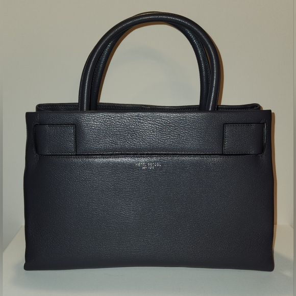 NWT! Henri bendel riverside carryall gray leather Satchel with buckle - Picture 3 of 10